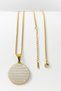 Gold Color Hilye-I Şerif and Ayetel Kürsi Written Prayer Spiritual Design Stainless Steel Necklace with Thick Doc Chain - 7