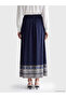 Nevavm Patterned Flared Skirt with Elastic Waist - 4
