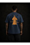 Cengizhan Special Design Oversize T-Shirt with Göktürk Alphabet Back Print
