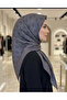 Zühre Gizem Monogram Scarf Gray
