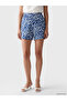 Nevavm Women's Patterned Shorts with Elastic Waist - 2