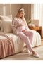 New Season Pink Woven Dressing Gown Short Sleeve Summer Special Design Maternity Maternity Dressing Gown Pajama Set - 2