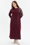 Stone Detailed Comfortable Fit Long Women's Dress - 3