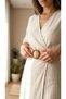 Women's Wooden Round Buckle Straw Belt - 4