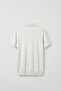 Men's Relaxed Fit Draped Polo Collar Knitwear T-Shirt White - 2