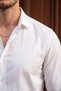 Men's Arturo White Colored Soft Textured Gabardine Look Long Sleeve Shirt - 4