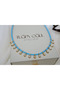 Kol393 Turquoise Beaded Drop Detail Summer Necklace - 3