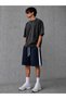 Men's Striped Detail Comfortable Cut Baggy Shorts