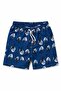 Boy's Patterned Swim Shorts Pool Swimsuit M00835 Dark Blue