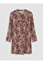 Lcw Grace Brown Judge Collar Patterned Women's Tunic - 5