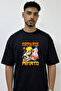 Minato Namikaze Design Printed Oversize Black T-Shirt
