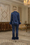 Feather Detailed Silk Satin Bridal Pajama Set - Luxury Dowry Set with Box - 4