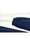 Buttoned Denim Cap with Elastic Sleeves - Dark Blue - 5