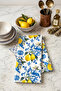 Decorative Kitchen Cotton Oven Towel with Special Pattern 35X50 cm Washable Lemon