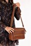 Women's Double Compartment Hand and Shoulder Bag Ald.80741 Tan - 2