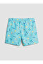 Nevavm Patterned Boys' Swim Shorts with Difference in Color - 3