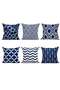 Pack of 6 Throw Pillow Covers for Couch Modern Decorative Geometric Patterns 45x45CM - 2