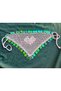 Children's Crochet Bandana with Heart Pattern and Sequins, Pink, Hand Knitted - 3
