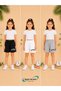 Summer Los Angeles Printed Boys' and Girls' Black, White, Gray Colors 3-Piece Shorts - 4