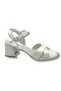 405-26 Skin Leather Cross Strap Thick Heel Women's Sandals 41-42(7cm) - 2