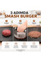 Stainless Steel Burger Press 14 X 14 Cm, Smash Burger Smasher, Hamburger Patty Smasher with Black Silicone Handle, Round Meat Press, Patty Shaper for Grill and Griddle - 5