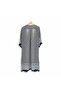 Women's Navy and White Printed Longline Kimono - 3
