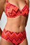 Welle Patterned Gathering Bikini Set Orange - 3