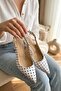 Voli White Polka Dot Side Buckle (8 cm) Pointed Toe Heeled Shoes - 5
