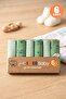 Baby Boy 6-Piece Cotton Mouth Wipes Safari and Striped Patterned Boxed Set Breathable Fabric - 2
