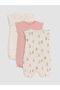 Lcw Baby Ecru Patterned Baby Girl Jumpsuit 3-Piece