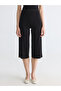 Alita City with a Difference in Price, Lcwaikiki Basic Black Combed Cotton Plain Standard & Regular Women's Capri - 4