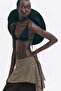 Scarf-detail layered skirt - 3