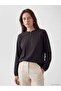 Lcw grace brown crew neck embroidered blouse
