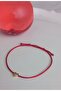 Hearted Red String Bracelet Adjustable Unisex Lucky Bracelet Minimal Handmade Bracelet - 2