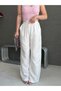 Women's Muslin Fabric Cotton Relaxed Fit Casual Trousers - 2