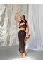 Premium Woven Fabric Crop Blouse and Midi Skirt Two-Piece Set - 2