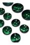 Blazer Jacket Button Set |   Glossy Black Polished Marble Patterned |   Mf9 / Emerald Green - 2