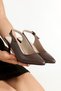 Genuine Leather Women's Daily Classic Heeled Shoes Dd9786 - 4