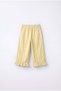 Girl's Yellow Striped Pants with Heart Pocket Detail - 4