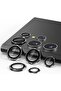 Camera Lens Protector for Samsung Galaxy S24 Ultra 2024, 9H Transparent Camera Tempered Glass Grade Shatterproof (Black)