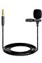 MC-R1 - Professional Lavalier Lapel Microphone Omnidirectional Condenser Mic for Mobile Recording Mic for YouTube Video Interview -Black