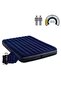 Classic Downy Queen Double Mattress – 10” Airbed, Blue, Unisex, Durable Fiber-Tech Construction, Includes 2 Inflatable Pillows & Hand Pump