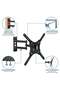 Full Motion TV Wall Mount Monitor Wall Bracket with Swivel & Articulating Tilt Arm, Fits up to 55 Inch Lcd Led Oled Flat Screens up to 66 lbs - 3