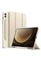 Case for Samsung Galaxy Tab S9 FE+ / S9 FE Plus 12.4-Inch – Soft TPU Tri-Fold Cover (Beige)