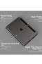 iPad 10.2 Case - Compatible with 9th, 8th, 7th Gen - Slim Translucent Hard PC Smart Cover - Black - 5