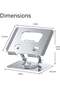 Rotatable Adjustable Tablet Stand – Silver Desk Mount for 4-12 Inch Tablets & Smartphones - 6