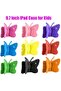 iPad case for Kids, 3D Cartoon Butterfly Non-Toxic EVA Light Weight Kid Proof Shockproof case with Kickstand for ipad 5/ ipad 6 /ipad pro 9.7/ New iPad 2017 case (Blue) (Pink) - 6