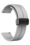 Magnetic Watch Strap - 16mm, 18mm, 19mm, 20mm Quick Release Silicone Band with Magnetic Folding Clasp - Skin-Friendly Soft Sport Strap for Men and Women (Gray) - 2
