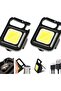 Small Mini COB Pocket Magnetic Flashlights Powerful 500 High Lumens Bright Rechargeable Keychain Work Light Flashlight Pack 2