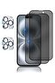 2 Pack Privacy Screen and Camera Lens Protector for iPhone 16 Pro Ultra 9H Tempered Glass Full Coverage Anti-Glare Anti-Scratch Anti-Fingerprint Screen Protection